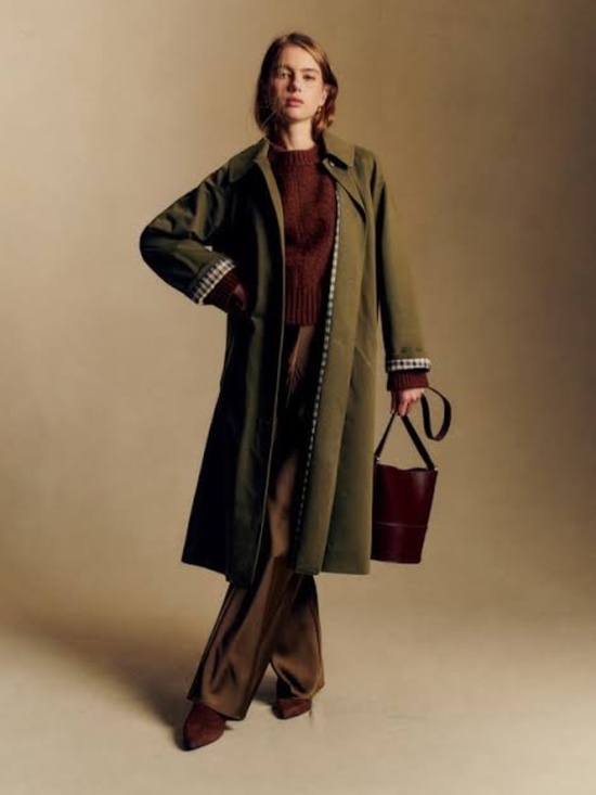Sezane Jackets & Blazers - NWT Sezane Clyde Trench Coat in Dark Green